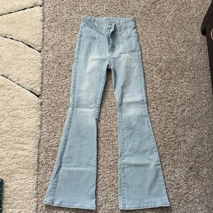 Free People Sky Blue Flare Jeans